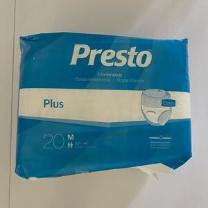 Presto Plus Disposable Adult Pull Up Underwear Size M